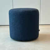 SIX Polsterhocker Fußhocker rund 42x43 Stoff soft Blau