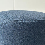 SIX Polsterhocker Fußhocker rund 42x43 Stoff soft Blau