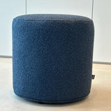SIX Polsterhocker Fußhocker rund 42x43 Stoff soft Blau