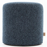 SIX Polsterhocker Fußhocker rund 42x40 Stoff soft Blau
