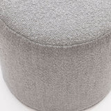 SIX Polsterhocker Fußhocker rund 42x40 Stoff soft Grau