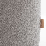 SIX Polsterhocker Fußhocker rund 42x40 Stoff soft Grau