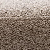 SIX Polsterhocker Fußhocker rund 42x40 Stoff soft hell Braun