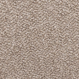 SIX Polsterhocker Fußhocker rund 42x40 Stoff soft hell Braun