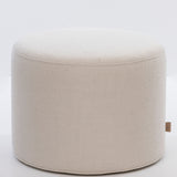 SIX Polsterhocker Fußhocker rund 42x53 Stoff Beige