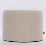 SIX Polsterhocker Fußhocker rund 42x53 Stoff Beige