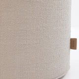 SIX Polsterhocker Fußhocker rund 42x53 Stoff Beige