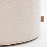 SIX Polsterhocker Fußhocker rund 42x53 Stoff Beige