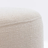 SIX Polsterhocker Fußhocker rund 42x53 Stoff Beige