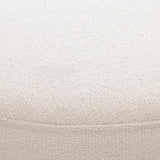 SIX Polsterhocker Fußhocker rund 42x53 Stoff Beige