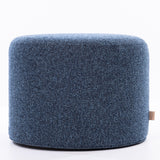 SIX Polsterhocker Fußhocker rund 42x53 Stoff soft Blau