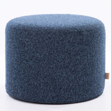 SIX Polsterhocker Fußhocker rund 42x53 Stoff soft Blau