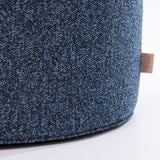SIX Polsterhocker Fußhocker rund 42x53 Stoff soft Blau