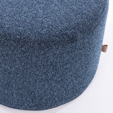 SIX Polsterhocker Fußhocker rund 42x53 Stoff soft Blau