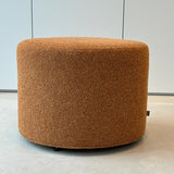 SIX Polsterhocker Fußhocker rund 42x53 Stoff soft hell Orange Terracotta