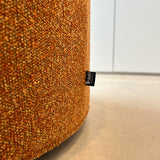 SIX Polsterhocker Fußhocker rund 42x53 Stoff soft hell Orange Terracotta