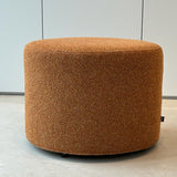 SIX Polsterhocker Fußhocker rund 42x53 Stoff soft hell Orange Terracotta