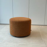 SIX Polsterhocker Fußhocker rund 42x53 Stoff soft hell Orange Terracotta