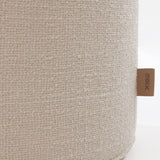 SIX Polsterhocker Punto Fusshocker Rund 42x43 Stoff Hell Weiss