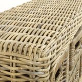 SIX Rattanbank Sitzbank Wäschebox Grau Braun