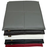 SIX Sitzkissen Bankkissen Echt-Leder Grau Antirutsch 40x40x3 cm