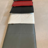 SIX Sitzkissen Bankkissen Echt-Leder Grau Antirutsch 40x40x3 cm