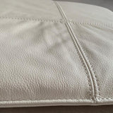 SIX Sitzkissen Bankkissen Echt-Leder Grau Antirutsch 40x40x3 cm