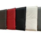 SIX Sitzkissen Bankkissen Echt-Leder Grau Antirutsch 40x40x3 cm