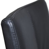 SIX Freischwinger Lederstuhl Libero Rindsleder Schwarz, Edelstahl