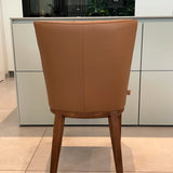 SIX Lederstuhl Fenci hellbraun Nussbaum, Nussbaum