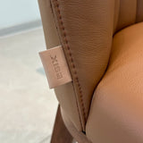 SIX Lederstuhl Fenci hellbraun Nussbaum, Nussbaum