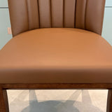 SIX Lederstuhl Fenci hellbraun Nussbaum, Nussbaum