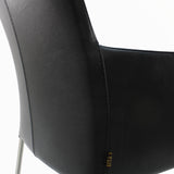 SIX Armlehnstuhl Sessel Ricco Esszimmerstühle Schwarz, Edelstahl