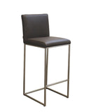 SIX Barhocker Cuci Rindsleder Braun Edelstahl