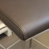 SIX Barhocker Cuci Rindsleder Braun Edelstahl