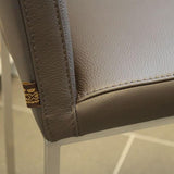 SIX Barhocker Cuci Rindsleder Braun Edelstahl