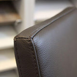 SIX Barhocker Cuci Rindsleder Braun Edelstahl