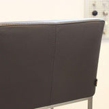 SIX Barhocker Cuci Rindsleder Braun Edelstahl