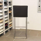 SIX Barhocker Cuci Rindsleder Braun Edelstahl
