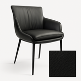 SIX Lederstuhl Lusso Schwarz, Metall - Sets