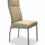 SIX Lederstuhl Gatto Sand, Edelstahl