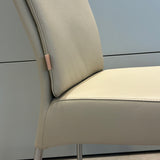 SIX Lederstuhl Gatto Sand, Edelstahl