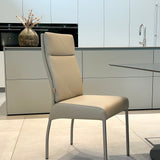 SIX Lederstuhl Gatto Sand, Edelstahl