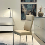 SIX Lederstuhl Gatto Sand, Edelstahl