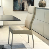 SIX Lederstuhl Gatto Sand, Edelstahl