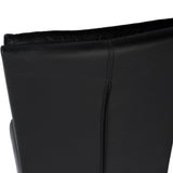 SIX Lederstuhl Freischwinger Lemgo Rindsleder Schwarz Edelstahl