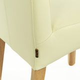 SIX Lederstuhl Bambi Creme Weiß, Eiche - Sets