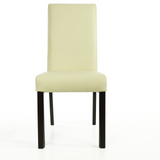 SIX Lederstuhl Bambi Creme Weiß, Hartholz (Wenge)