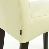 SIX Lederstuhl Bambi Creme Weiß, Hartholz (Wenge)