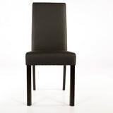 SIX Lederstuhl Bambi Dunkelbraun, Hartholz (Wenge)